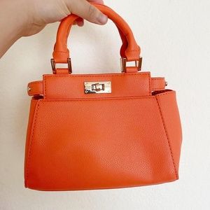 Orange Mini Clutch Purse